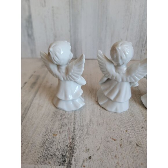 White porcelain angel music guitar religious Xmas vintage figure - Picture 6 of 7